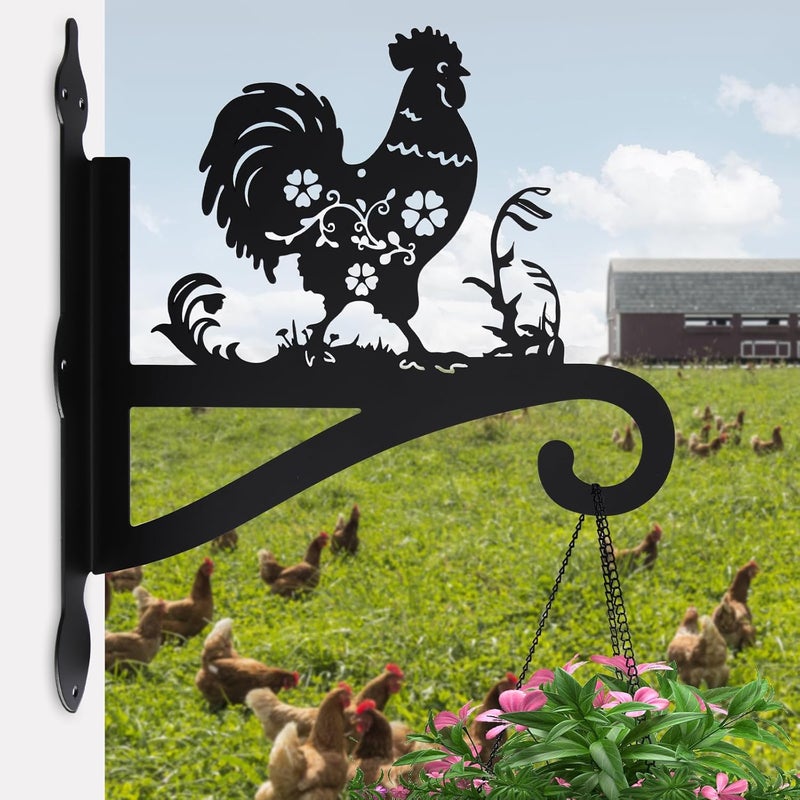 Muuruu Plant Hanger Outdoor & Indoor, Chicken Decor Hanging Basket Hooks, Wall Hangers for Hanging Plant, Flower Basket, Bird Feeder, Lantern, Wind Chimes, Chicken Coop Accessories-Patio, Garden, Home Decor - Image 5